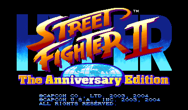 Hyper Street Fighter II: The Anniversary Edition — Title screen