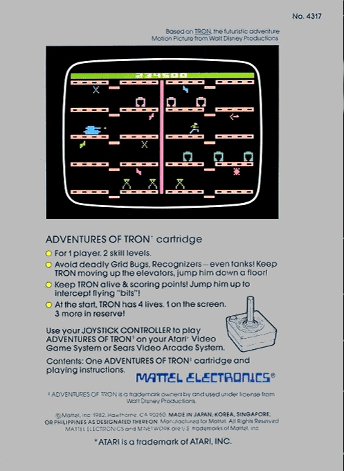 Adventures of TRON — Box back