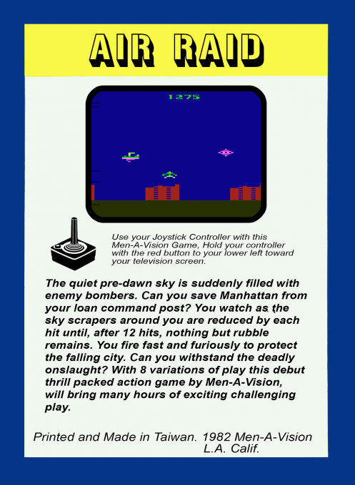 Air Raid — Box back