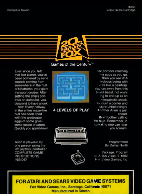 Alien — Box back