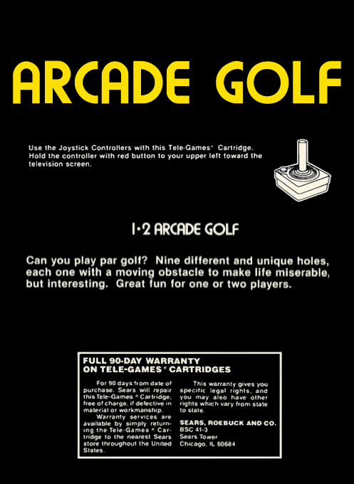 Arcade Golf — Box back