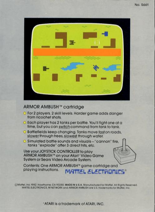 Armor Ambush — Box back
