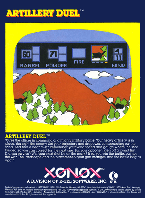 Artillery Duel — Box back
