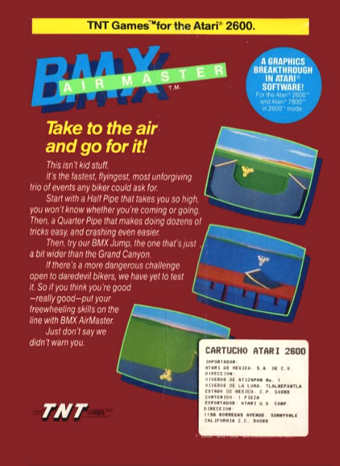 BMX Air Master — Box back