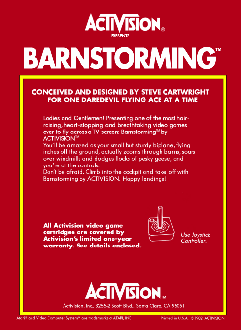 Barnstorming — Box back