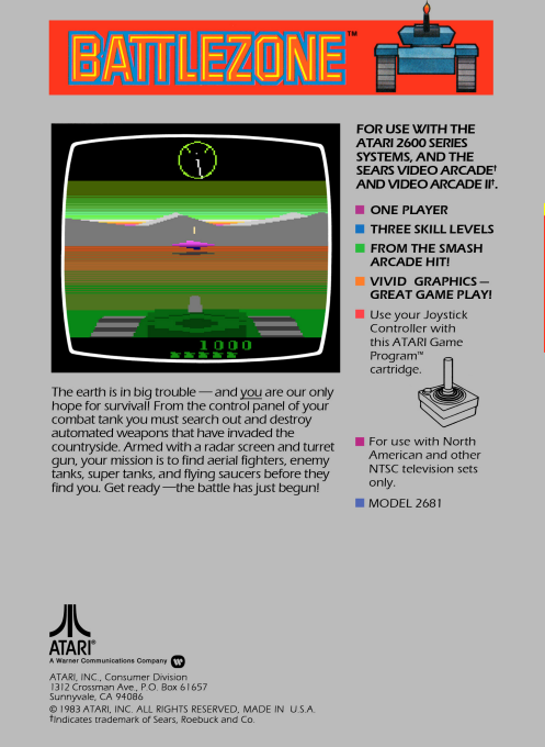 Battlezone — Box back