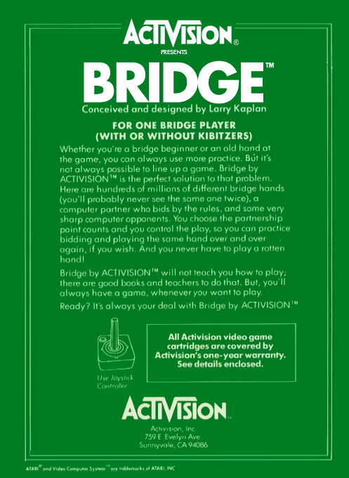 Bridge — Box back