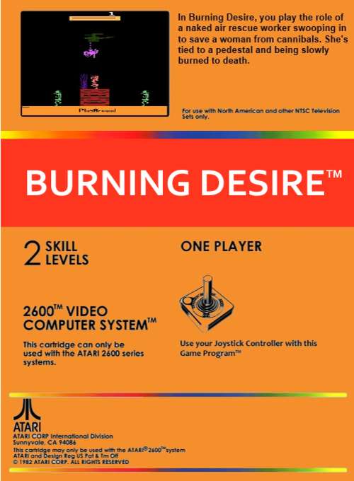 Burning Desire — Box back