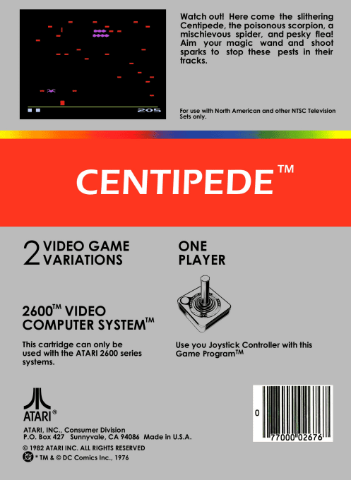 Centipede — Box back