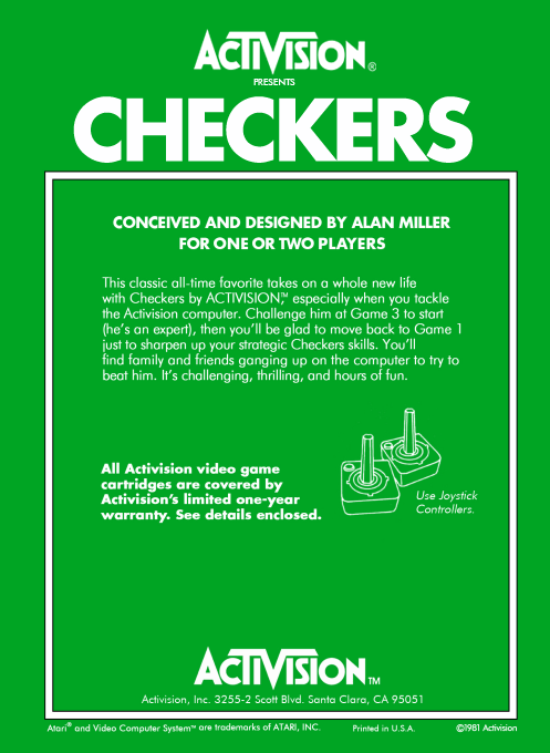 Checkers — Box back