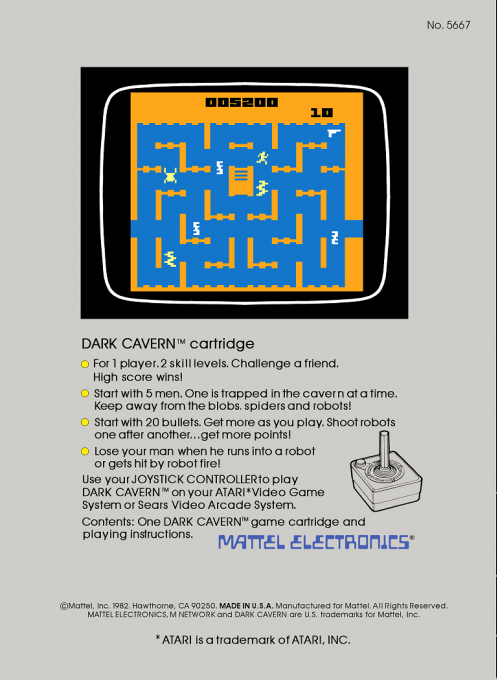 Dark Cavern — Box back