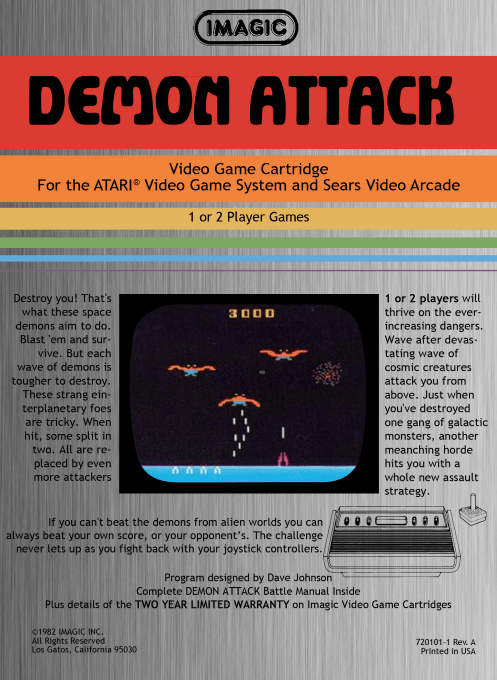 Demon Attack — Box back