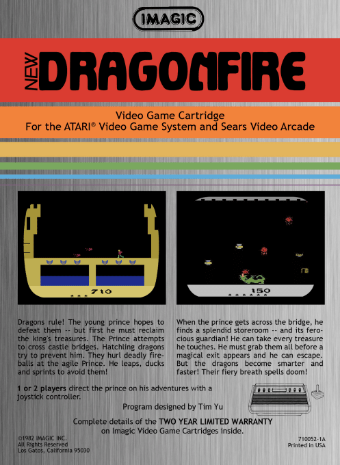Dragonfire — Box back