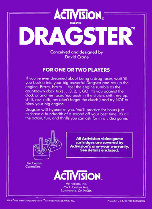 Dragster — Box back