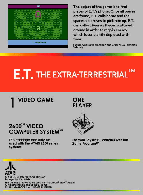 E.T. : The Extra-Terrestrial — Box back