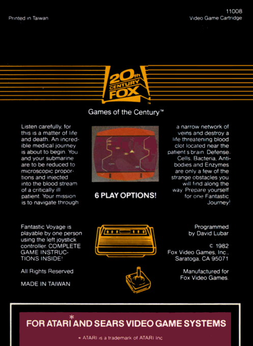Fantastic Voyage — Box back