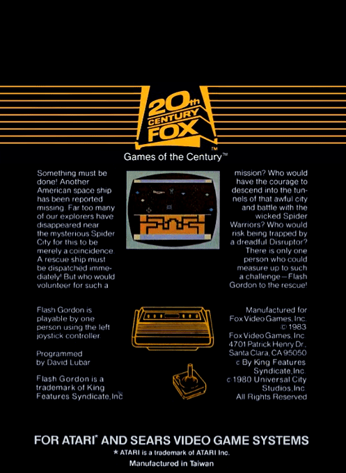 Flash Gordon — Box back