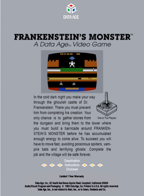 Frankenstein's Monster — Box back
