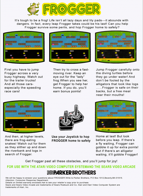 Frogger — Box back