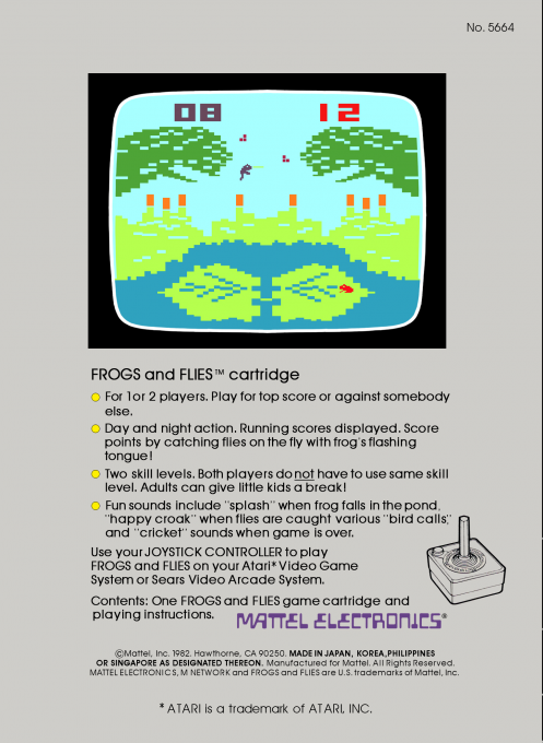 Frogs and Flies — Box back