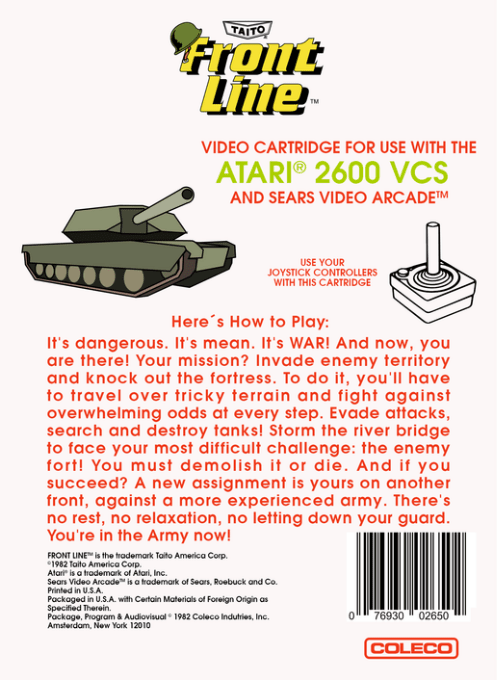 Front Line — Box back