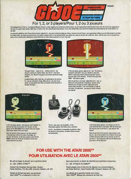 G.I. Joe: Cobra Strike — Box back