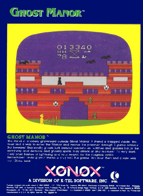 Ghost Manor — Box back