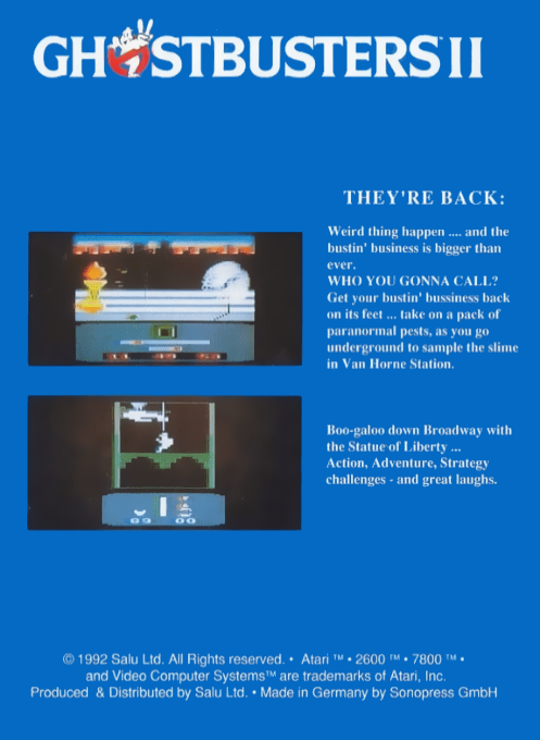 Ghostbusters II — Box back