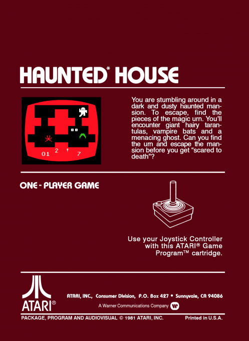 Haunted House — Box back