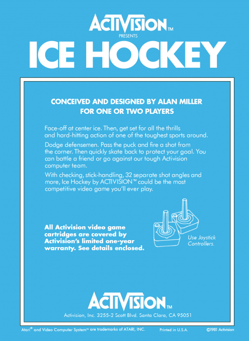 Ice Hockey — Box back