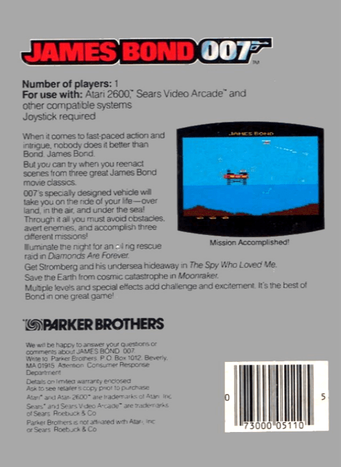 James Bond 007 — Box back