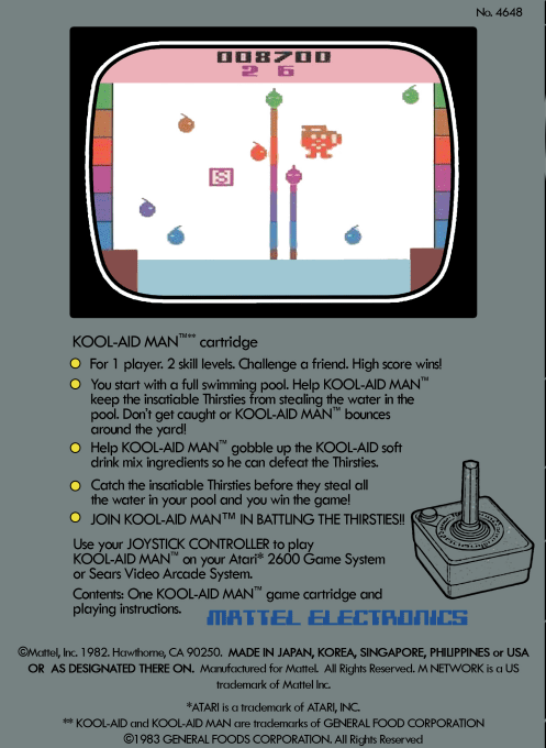 Kool Aid Man — Box back