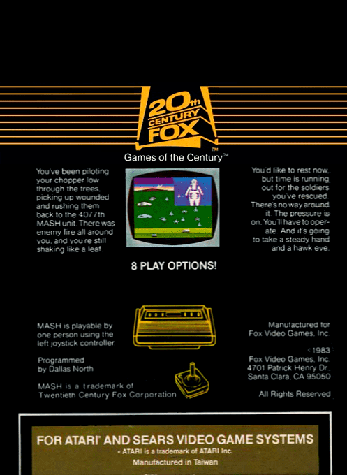 M*a*s*h — Box back