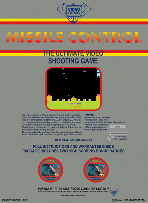 Missile Control — Box back