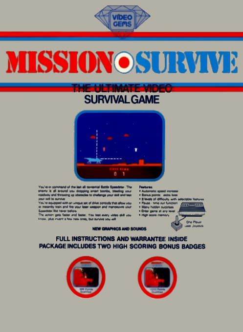 Mission Survive — Box back