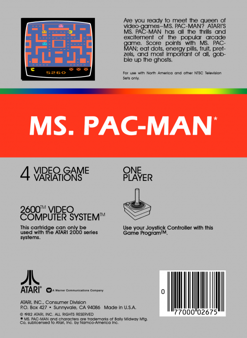 Ms. Pac-Man — Box back