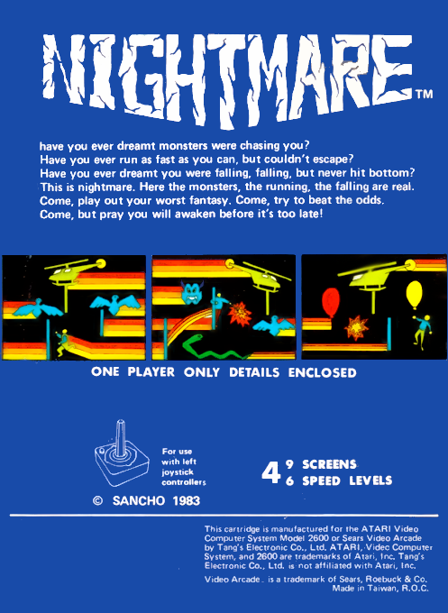 Nightmare — Box back