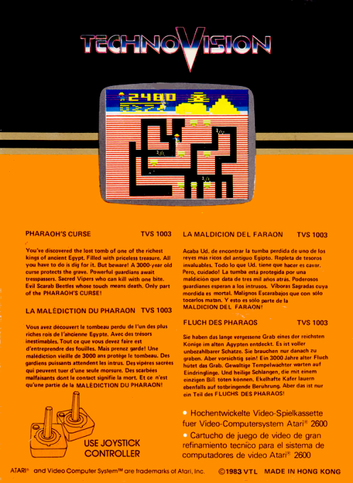 Pharaoh's Curse — Box back