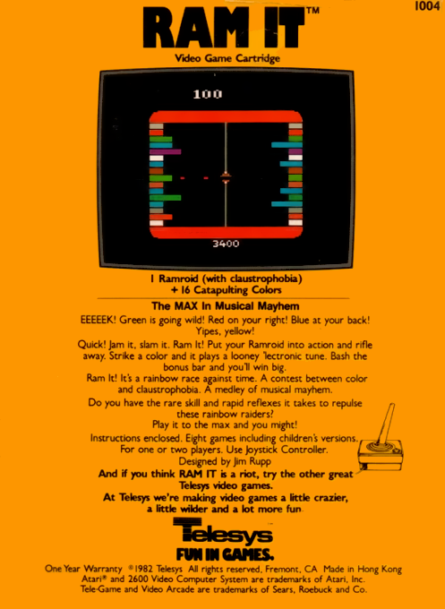 Ram It — Box back