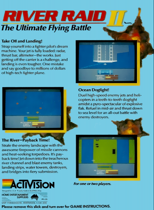 River Raid II — Box back