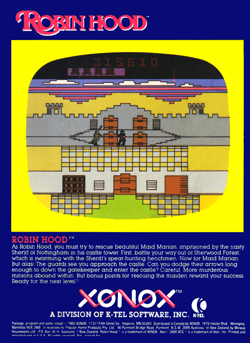 Robin Hood — Box back