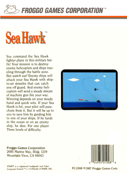 Seahawk — Box back