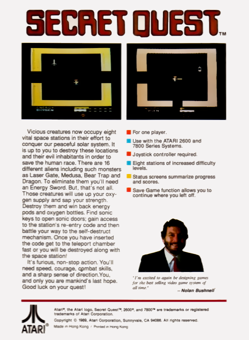 Secret Quest — Box back