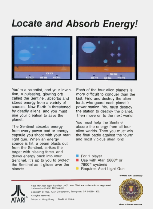 Sentinel — Box back