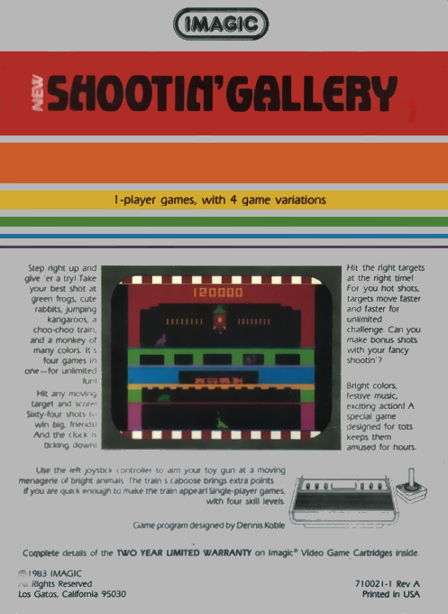 Shootin' Gallery — Box back