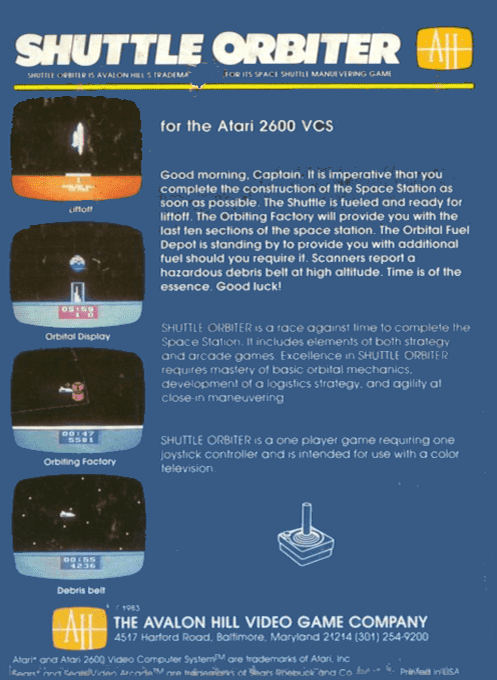 Shuttle Orbiter — Box back