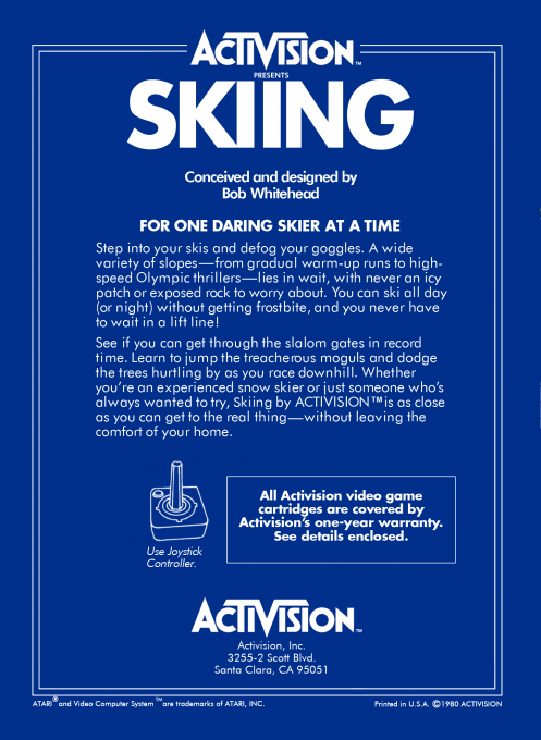 Skiing — Box back