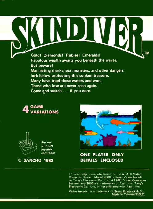 Skindiver — Box back