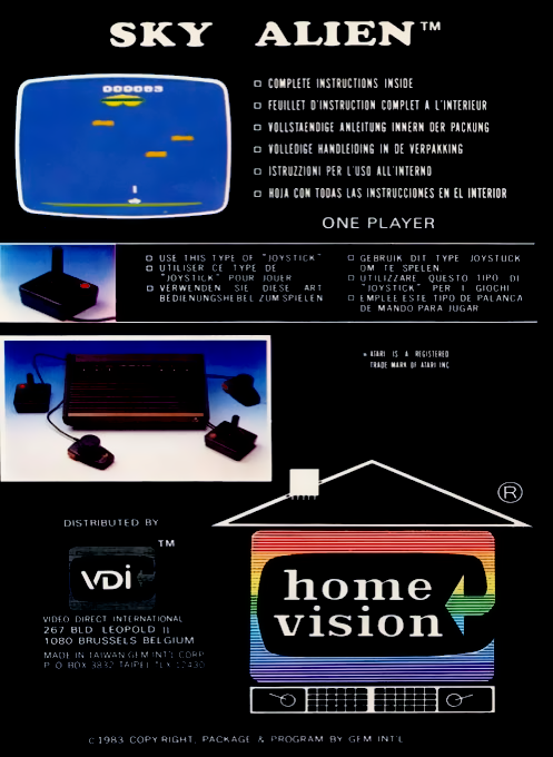 Sky Alien — Box back