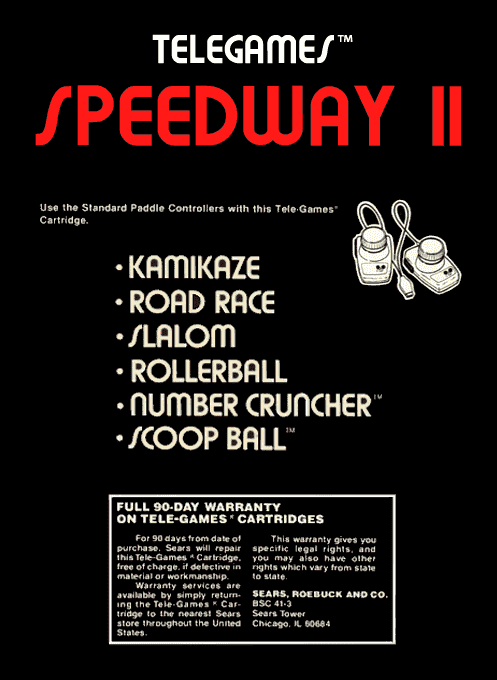 Speedway II — Box back